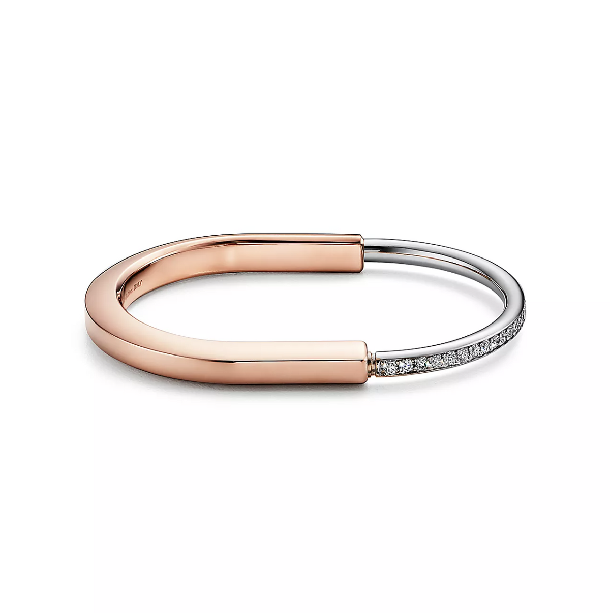 [Marins]LOCK BRACELET ROSE AND WHITE GOLD DIAMOND