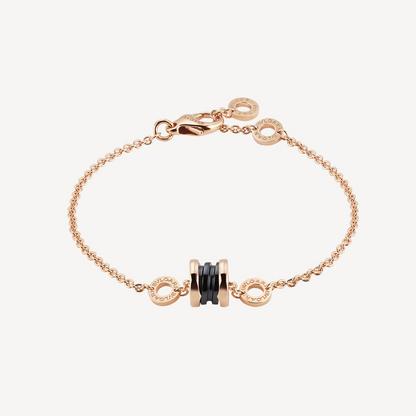 [Marins]ZERO 1 SOFT PINK GOLD AND BLACK CERAMIC BRACELET