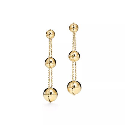 [Marins]TRIPLE DROP GOLD EARRINGS