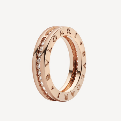 [Marins]ZERO 1 ONE-BAND PAVED DIAMONDS ON THE SPIRAL RING
