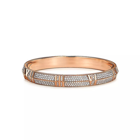 [Marins]ATLAS X PINK GOLD DIAMOND PAVED BRACELET