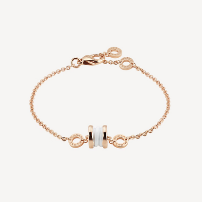 [Marins]ZERO 1 SOFT PINK GOLD AND WHITE CERAMIC BRACELET