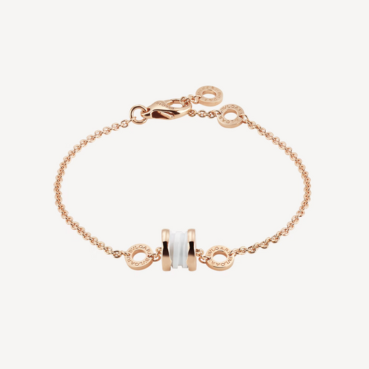 [Marins]ZERO 1 SOFT PINK GOLD AND WHITE CERAMIC BRACELET