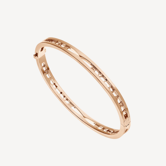 [Marins]ZERO 1 SPIRAL LOGO PINK GOLD BRACELET