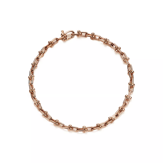 [Marins]HARDWEAR MICRO LINK 44 MOTIF PINK GOLD BRACELET