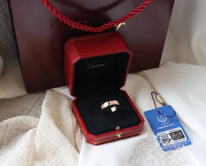 [Marins]LOVE RING 5.5MM 6 DIAMONDS PINK GOLD