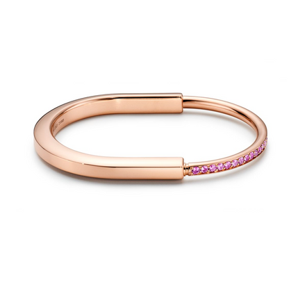 [Marins]LOCK BRACELET ROSE DIAMOND PINK GOLD