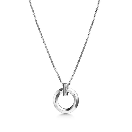 [Marins]T CIRCLE PENDENT SILVER NECKLACE