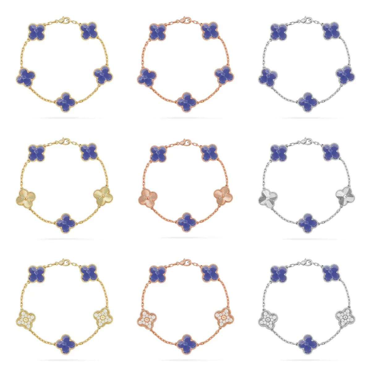 [Marins]CLOVER 5 MOTIF BLUE VEINS BRACELET COLLECTION