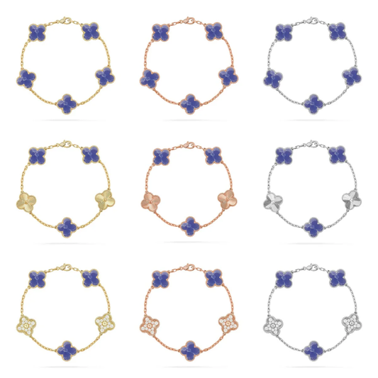 [Marins]CLOVER 5 MOTIF BLUE VEINS BRACELET COLLECTION