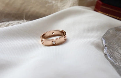[Marins]LOVE RING 5.5MM 6 DIAMONDS PINK GOLD