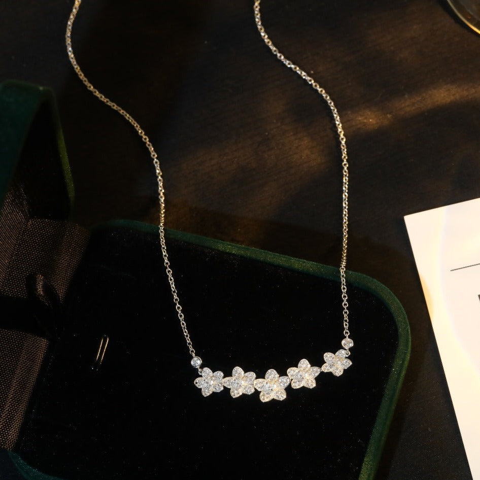 [Marins]]wild flower diamond line pendant