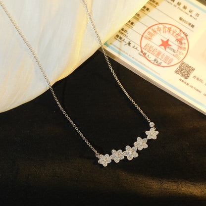 [Marins]]wild flower diamond line pendant