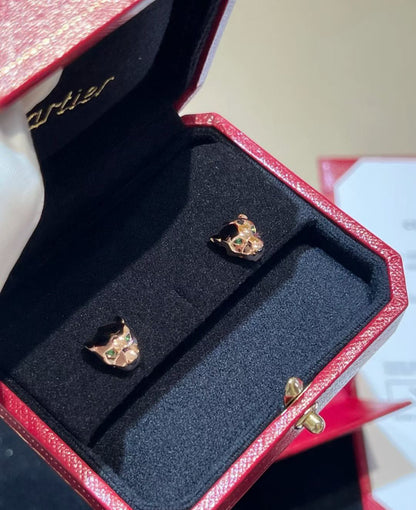 [Marins]CHRRTAH-PRINT STUD EARRINGS, THREE COLORS