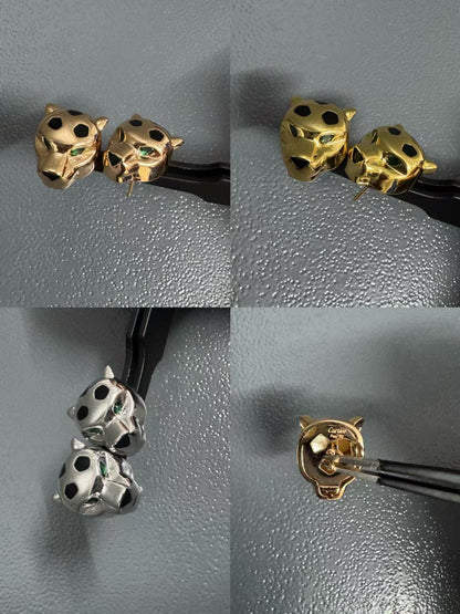 [Marins]CHRRTAH-PRINT STUD EARRINGS, THREE COLORS