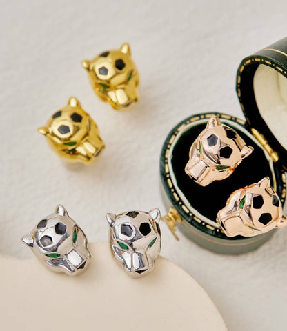 [Marins]CHRRTAH-PRINT STUD EARRINGS, THREE COLORS