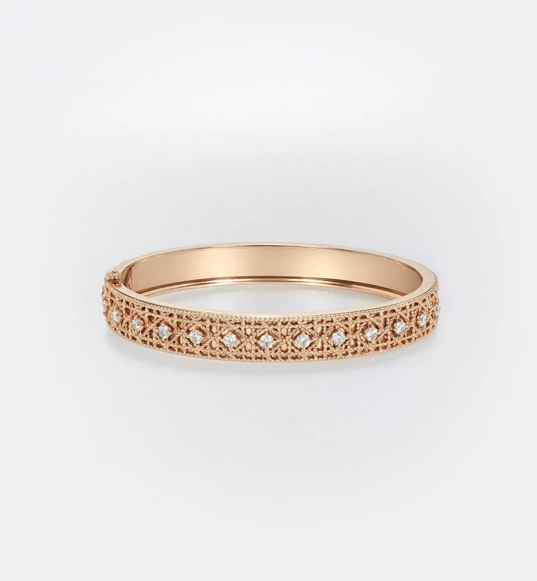 [Marins]2026 WOVEN-PATTERN BRACELET SET WITH FULL DIAMOND INLAY THREE-COLORS