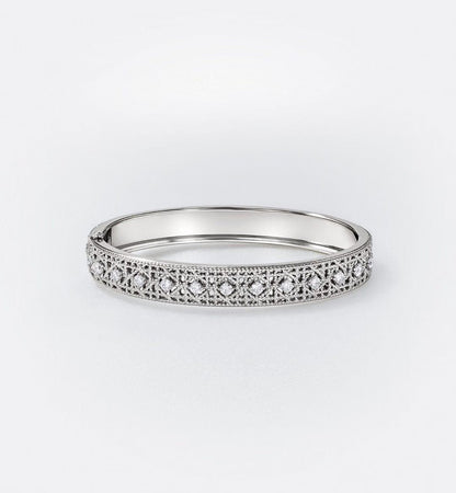 [Marins]2026 WOVEN-PATTERN BRACELET SET WITH FULL DIAMOND INLAY THREE-COLORS