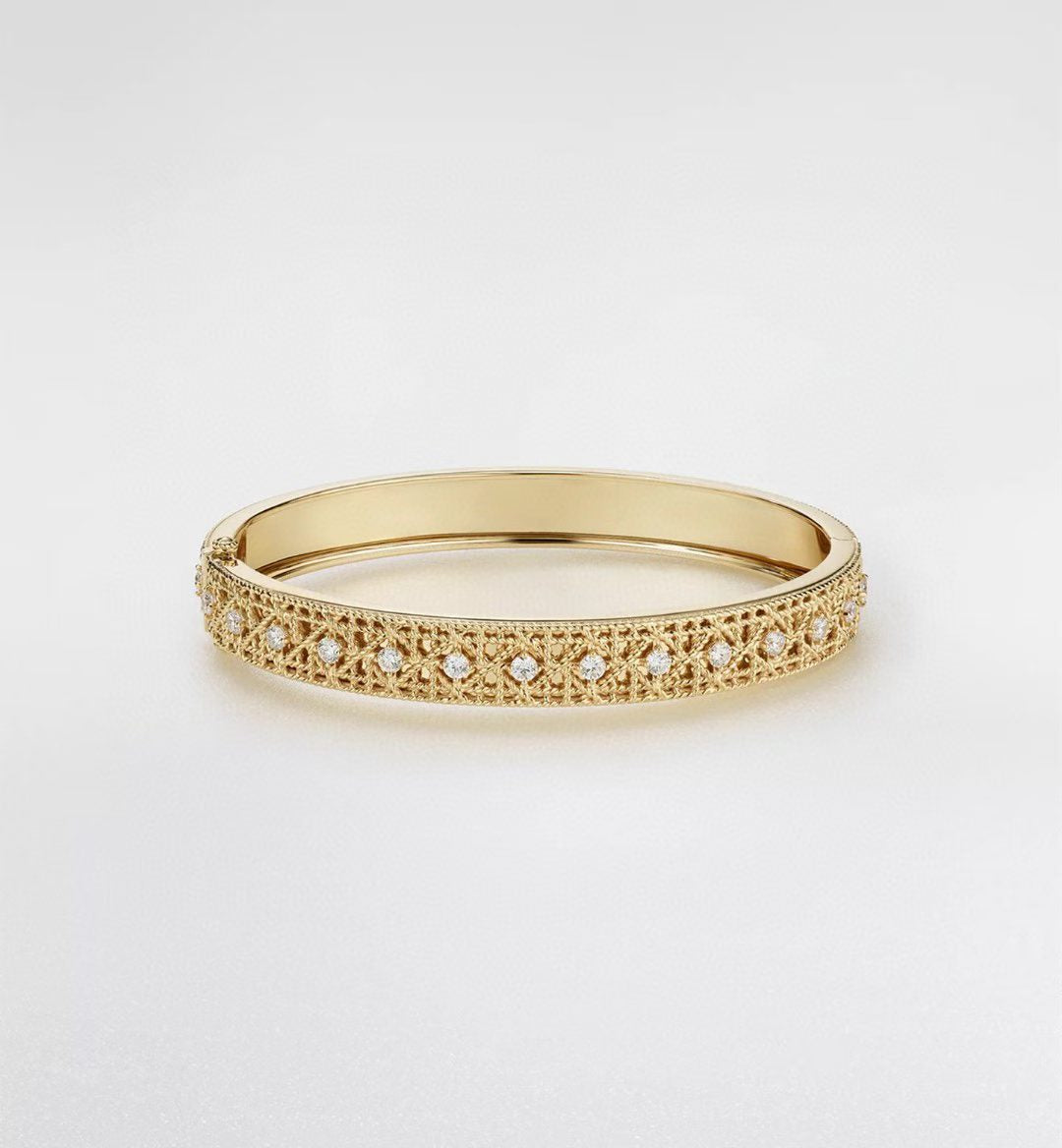 [Marins]2026 WOVEN-PATTERN BRACELET SET WITH FULL DIAMOND INLAY THREE-COLORS