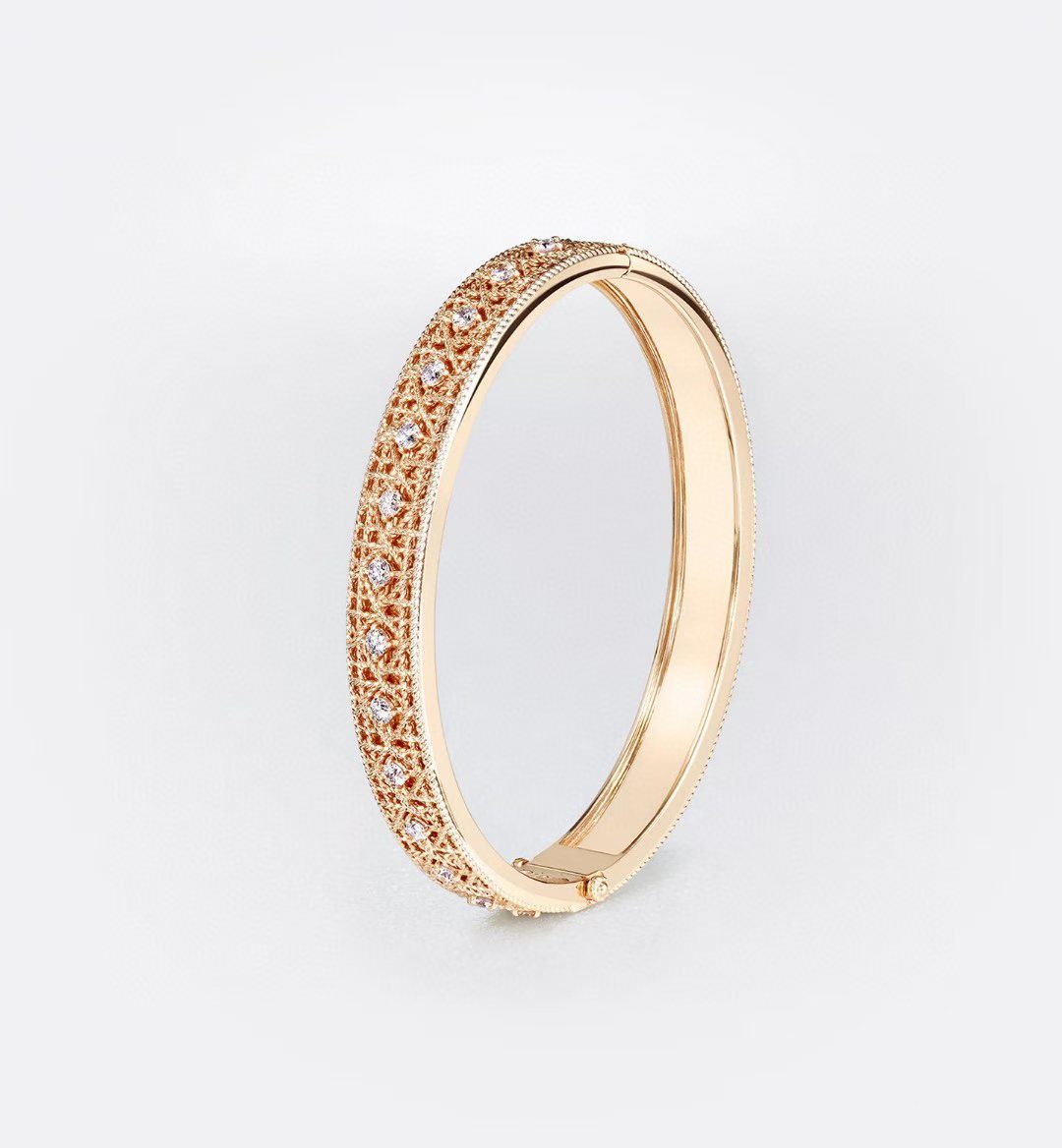 [Marins]2026 WOVEN-PATTERN BRACELET SET WITH FULL DIAMOND INLAY THREE-COLORS