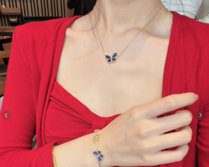 [Marins]BUTTERFLY BLUE   NECKLACE