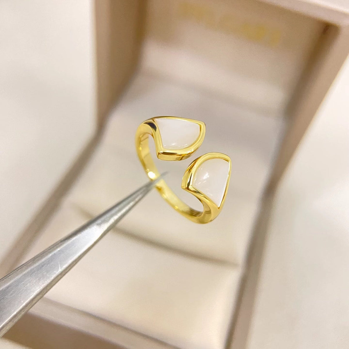 [Marins]DOUBLE SKIRT PATTERN OPEN RING