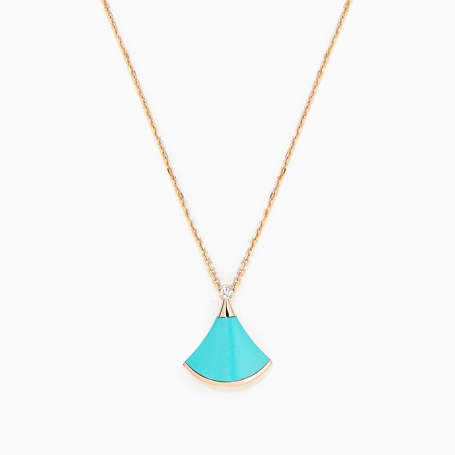 [Marins]DREAM NECKLACE TURQUOISE PINK GOLD