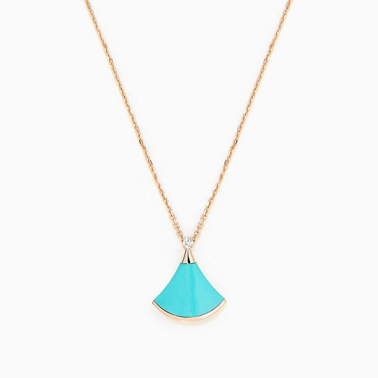 [Marins]DREAM NECKLACE TURQUOISE PINK GOLD