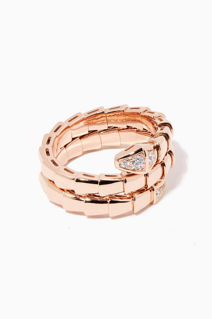 [Marins]SERPENTS DOUBLE ROW DIAMOND RING