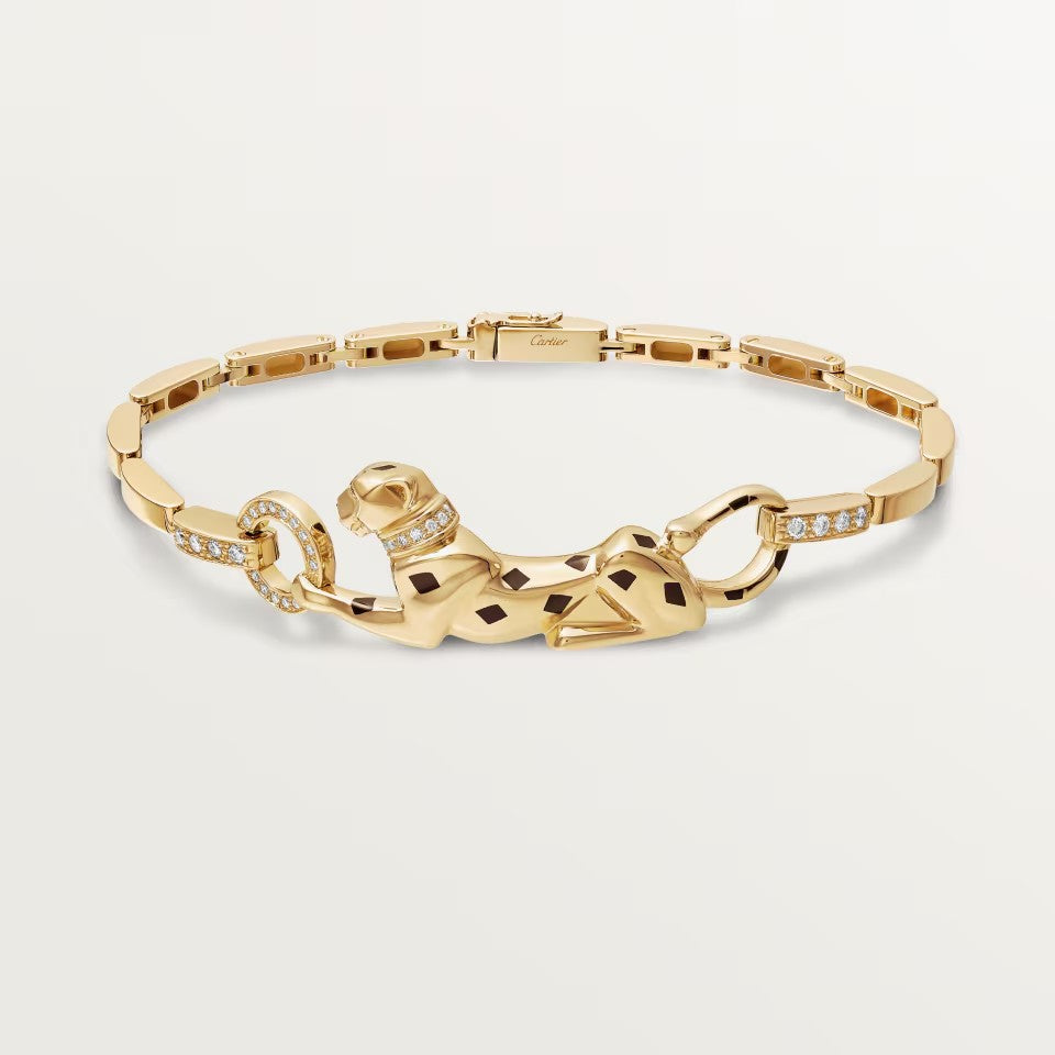 [Marins]PANTHERE HALF DIAMOND ON CHAIN BRACELET