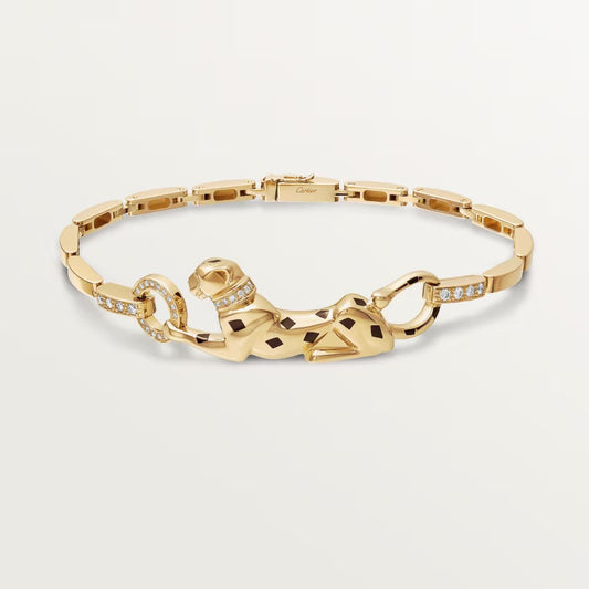 [Marins]PANTHERE HALF DIAMOND ON CHAIN BRACELET