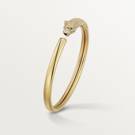 [Marins]PANTHERE HALF DIAMOND OPEN BRACELET