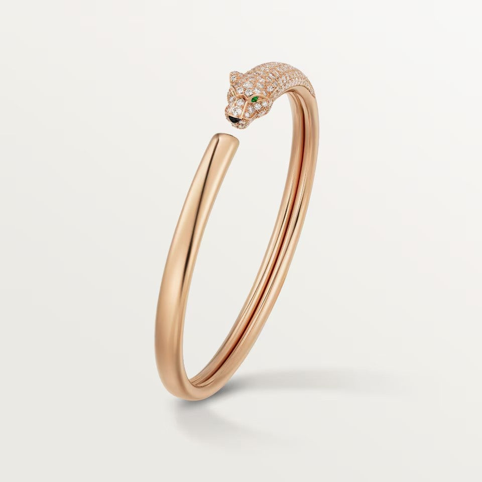 [Marins]PANTHERE HALF DIAMOND OPEN BRACELET