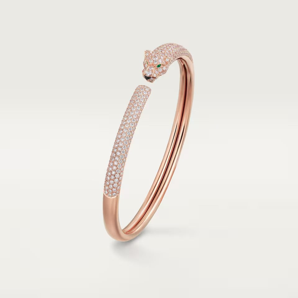 [Marins]PANTHERE FULL DIAMOND OPEN BRACELET