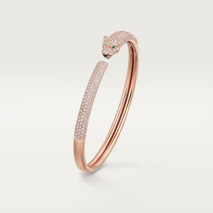 [Marins]PANTHERE FULL DIAMOND OPEN BRACELET