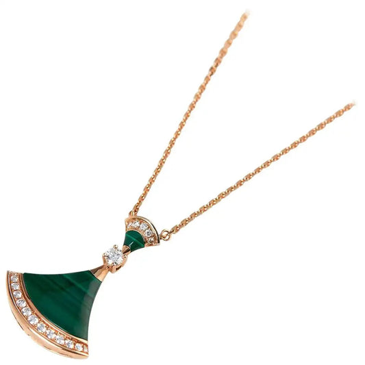 [Marins]DREAM NECKLACE MALACHITE DIAMOND