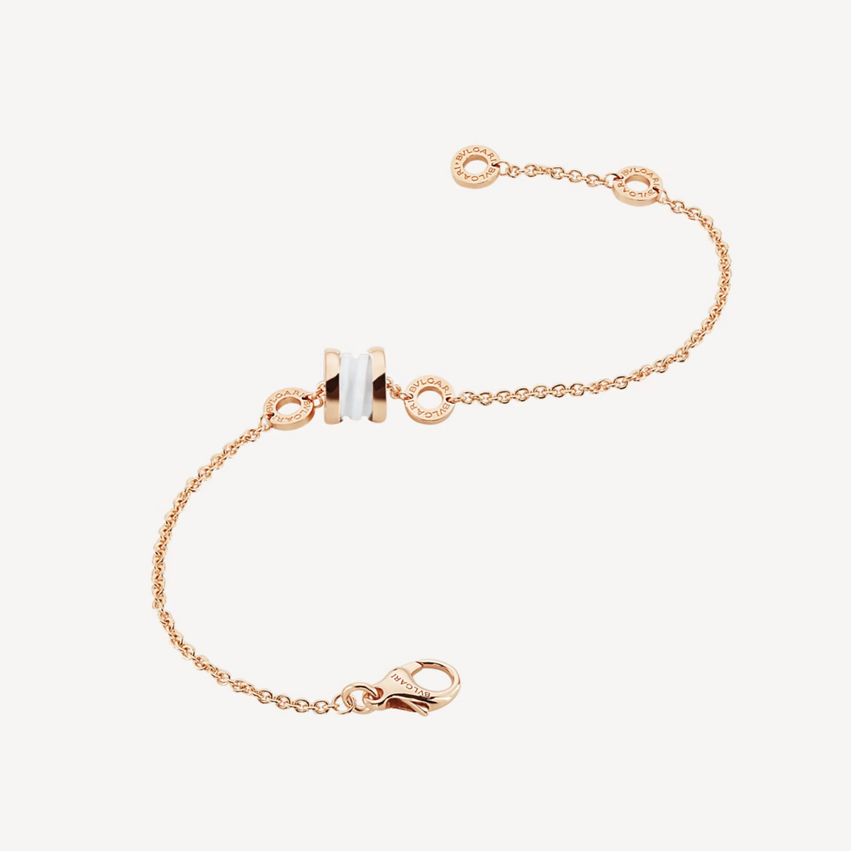 [Marins]ZERO 1 SOFT PINK GOLD AND WHITE CERAMIC BRACELET