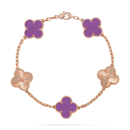 [Marins] CLOVER 5 MOTIF VIOLET BRACELET COLLECTION