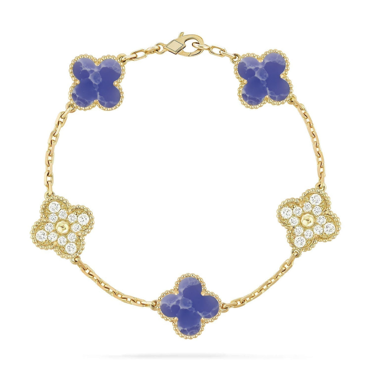 [Marins]CLOVER 5 MOTIF BLUE VEINS BRACELET COLLECTION