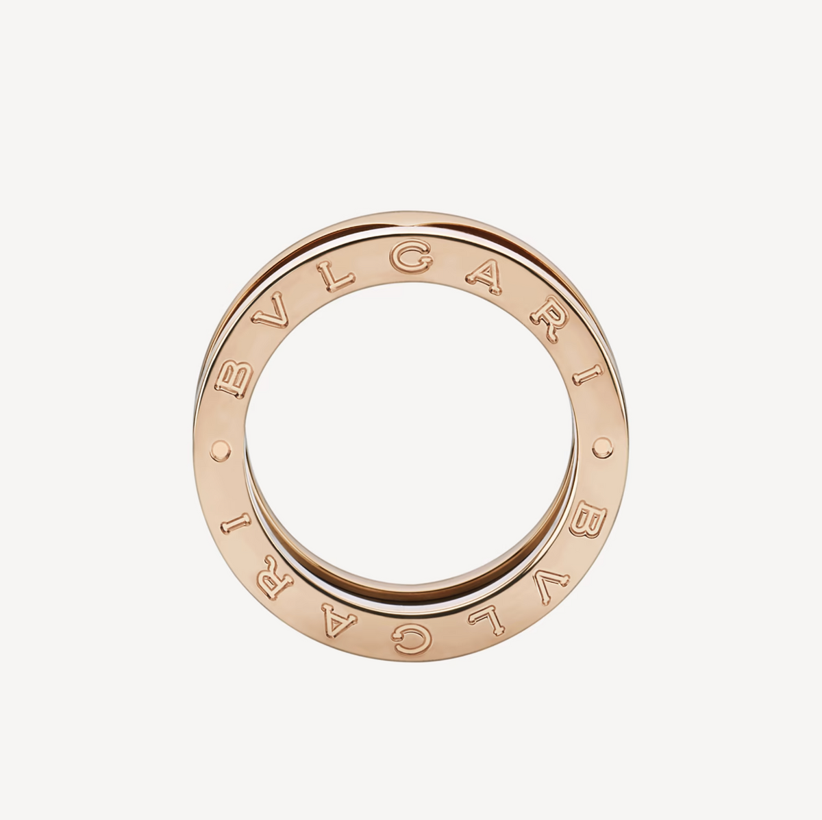 [Marins]ZERO 1 TWO-BAND LOOPS AND BLACK CERAMIC PINK GOLD RING