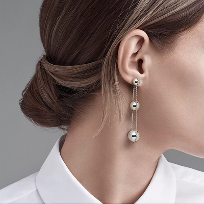 [Marins]TRIPLE DROP SILVER EARRINGS