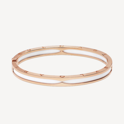 [Marins]ZERO 1 PINK GOLD WITH WHITE CERAMIC BRACELET