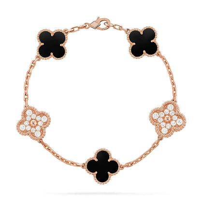 [Marins] CLOVER 5 MOTIF ONYXS BRACELET COLLECTION