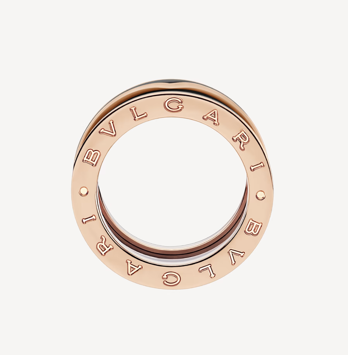 [Marins]ZERO 1 TWO-BAND WITH MATTE BLACK CERAMIC PINK GOLD RING