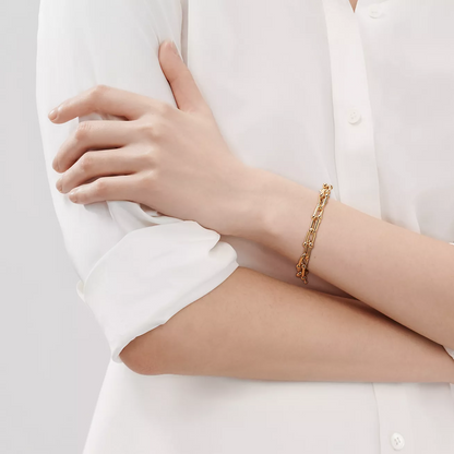 [Marins]HARDWEAR MEDIUM LINK 20 MOTIF GOLD BRACELET