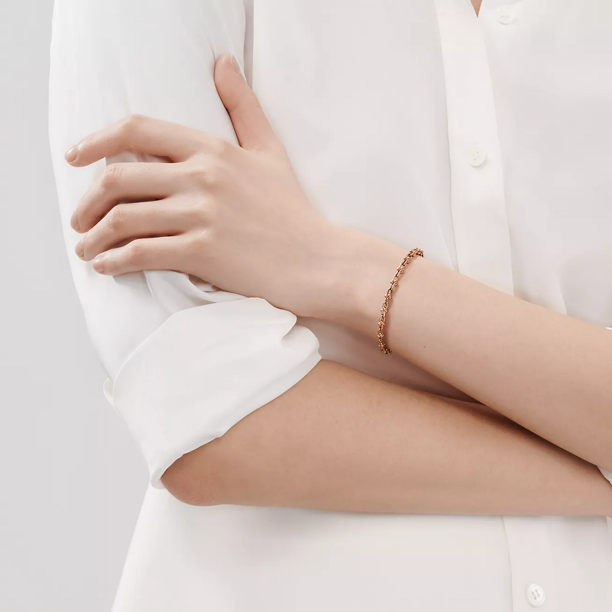 [Marins]HARDWEAR MICRO LINK 44 MOTIF PINK GOLD BRACELET