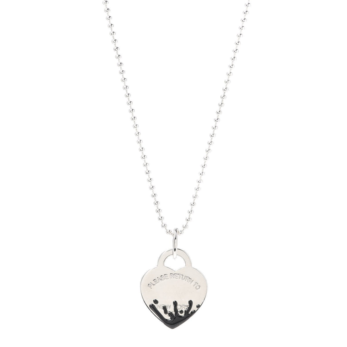 [Marins]COLOUR HEART SPLASH TAG NECKLACE