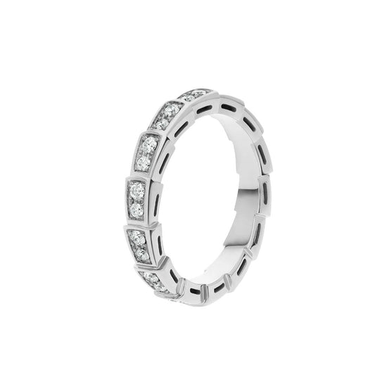 [Marins]SERPENTI RING SILVER DIAMOND PAVED 3MM