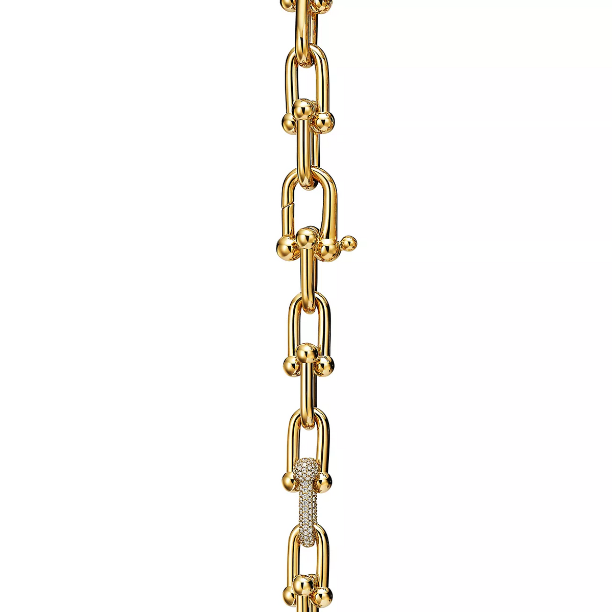 [Marins]HARDWEAR LARGE LINK GOLD DIAMOND BRACELET