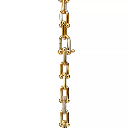 [Marins]HARDWEAR LARGE LINK GOLD DIAMOND BRACELET